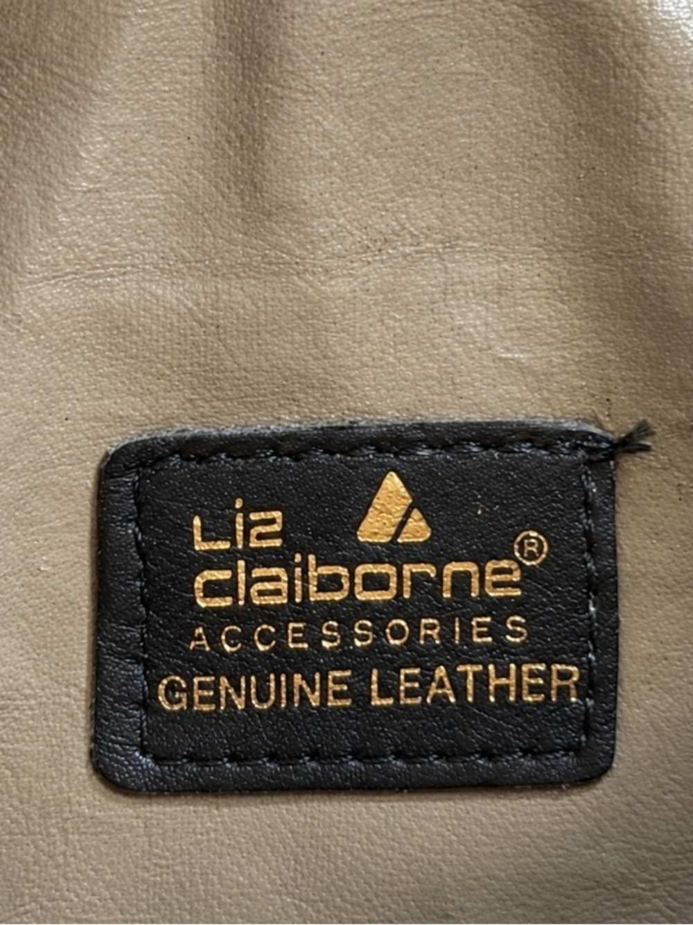 Vintage Liz Claiborne Leather Crossbody Bag Brown Taupe 90s Mini Purse - Picture 8 of 8